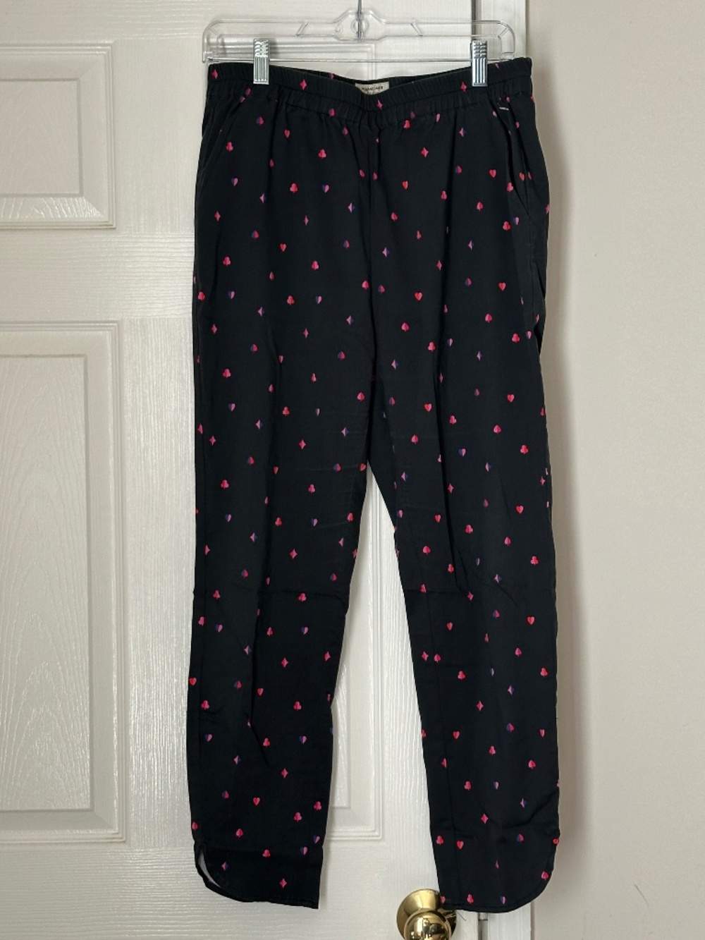 Marine Layer Women’s Re Spun Allison Pant Heart Pull On Lagenlook Black Medium
